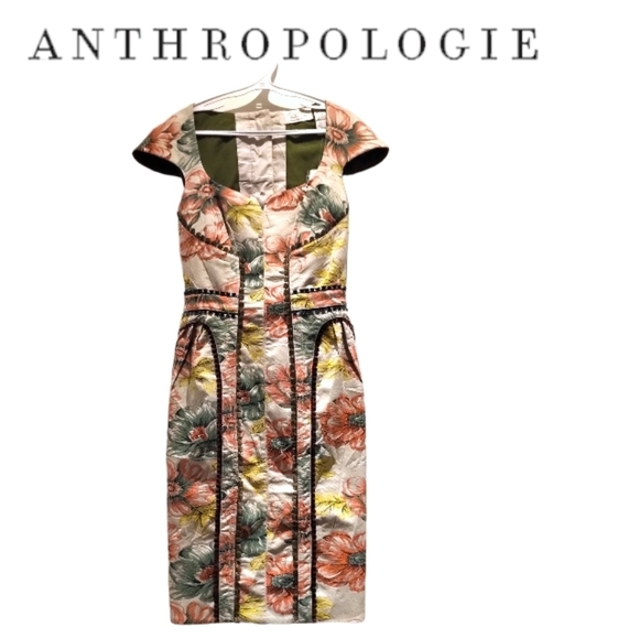 NWT Anthropologie Bea & J Byron Lars Floral Sheath Dress Designed By Byron Lars - Picture 11 of 16